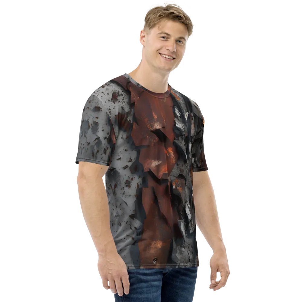 Distressed Rust Texture Tee - Industrial Decay Art product image (4)