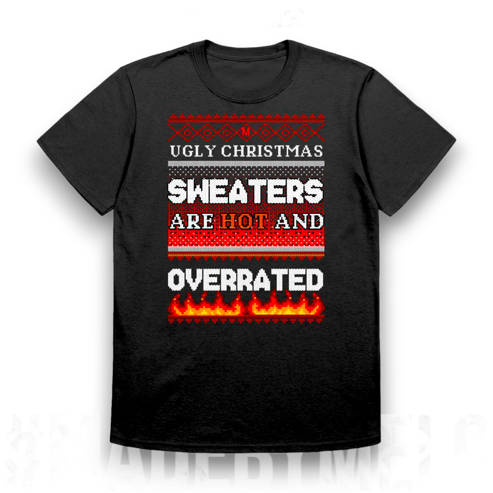 [Holiday] Ugly Sweaters Are Overrated - Basic T-Shirt | #MadeByMELO product image (1)