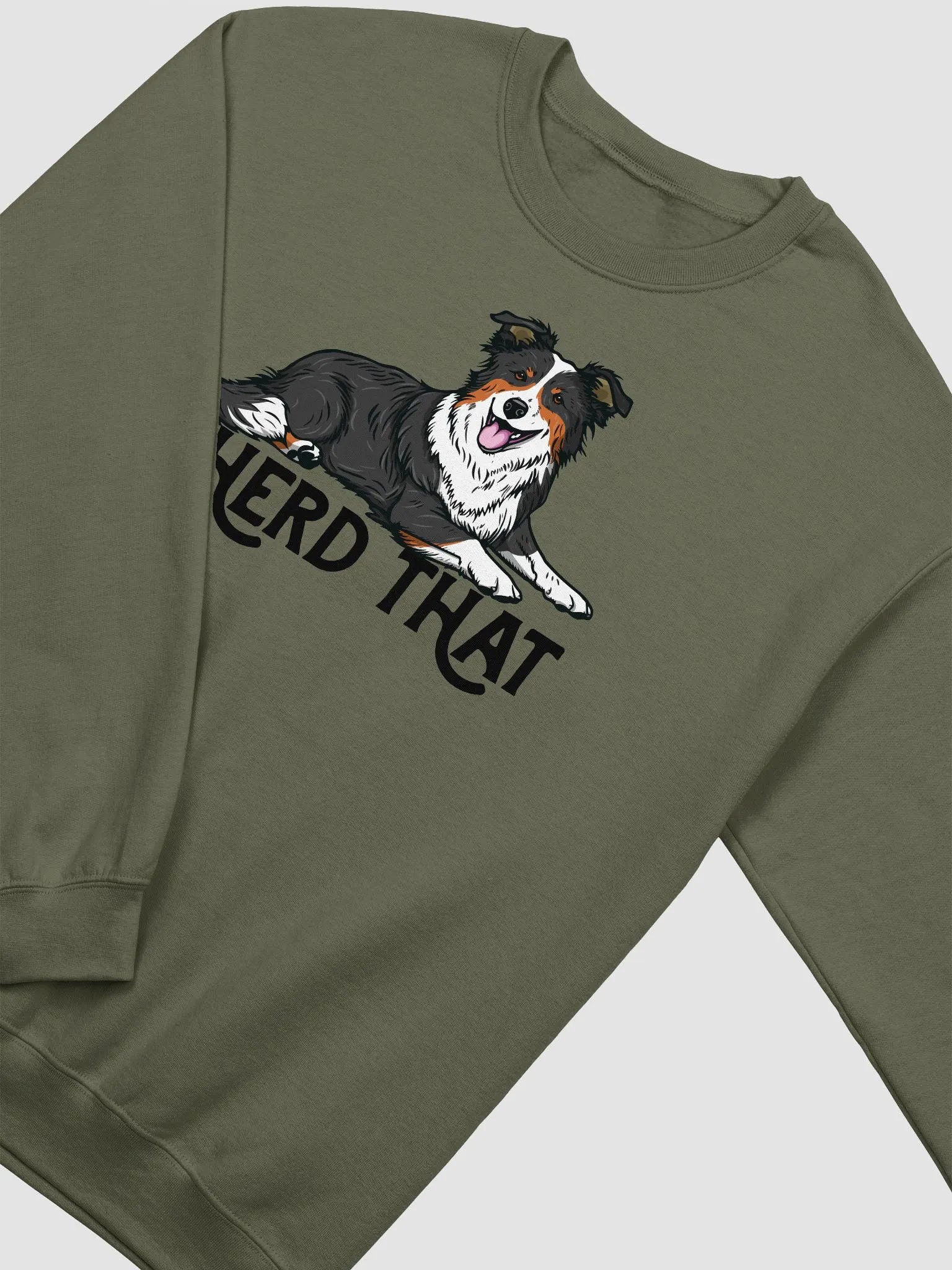 I Herd That Sweatshirt of a Border Collie (Tricolor) | Funny Shirt for Herding Dog Paw-rents product image (4)