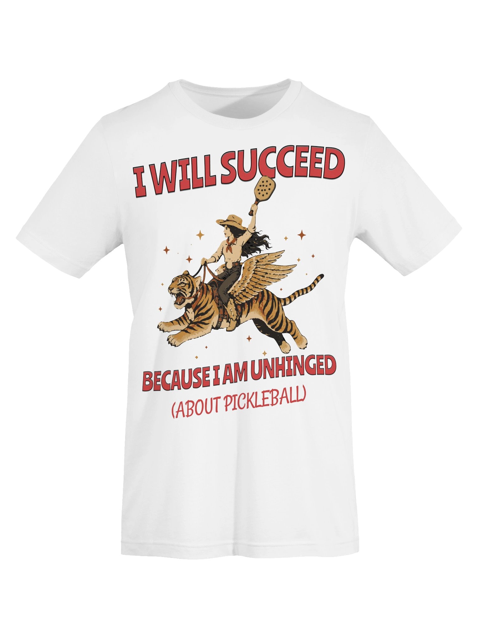 I Will Succeed Because I Am Unhinged About Pickleball Shirt – Adult Humor Pickleball Tee product image (5)