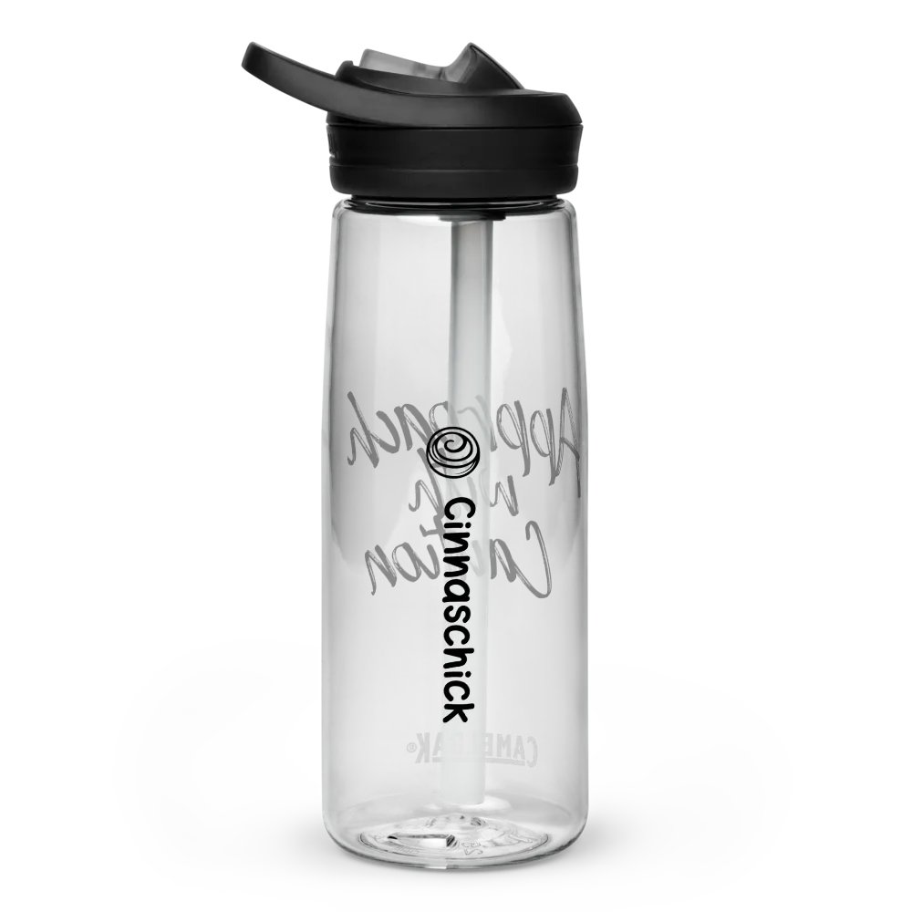 Cinnaschick Warning Sports Water Bottle product image (2)