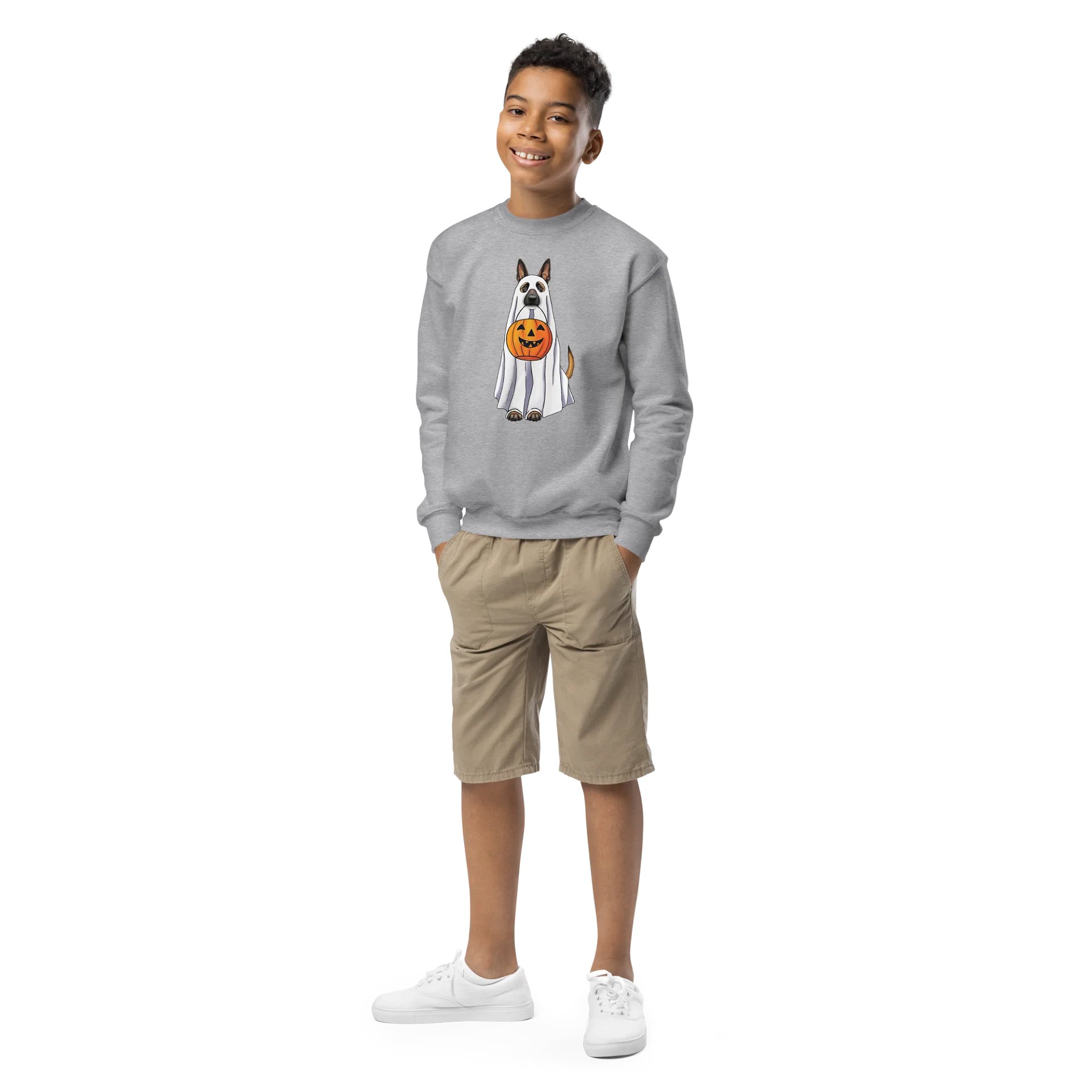 Halloween Belgian Malinois Youth Sweatshirt product image (2)