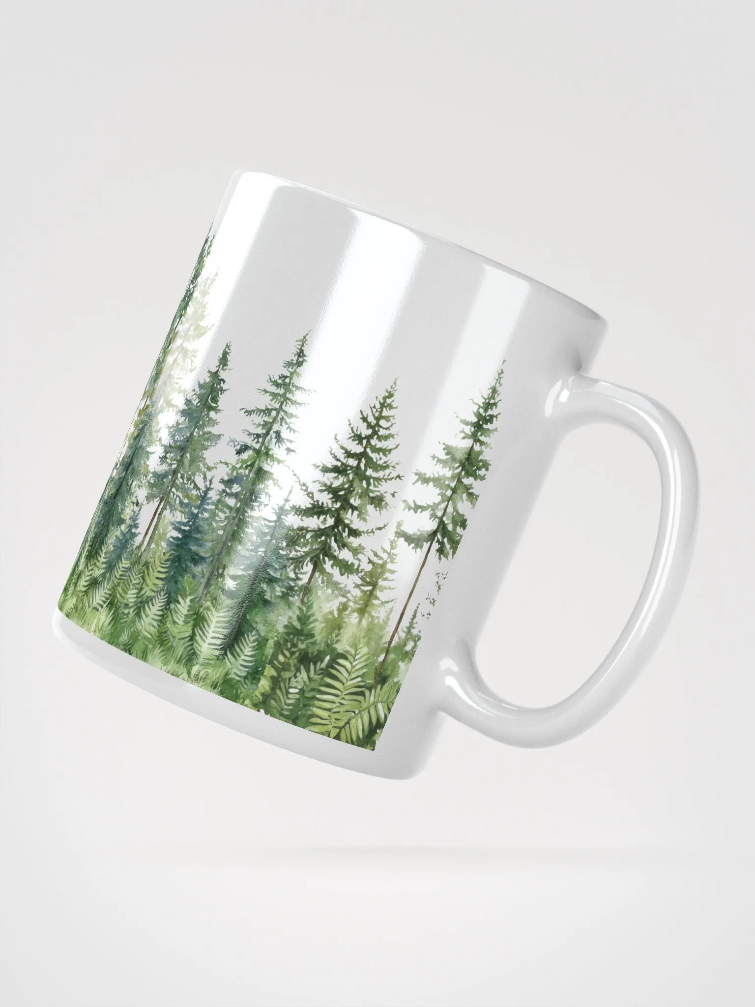 Enchanted Forest White Glossy Mug product image (4)