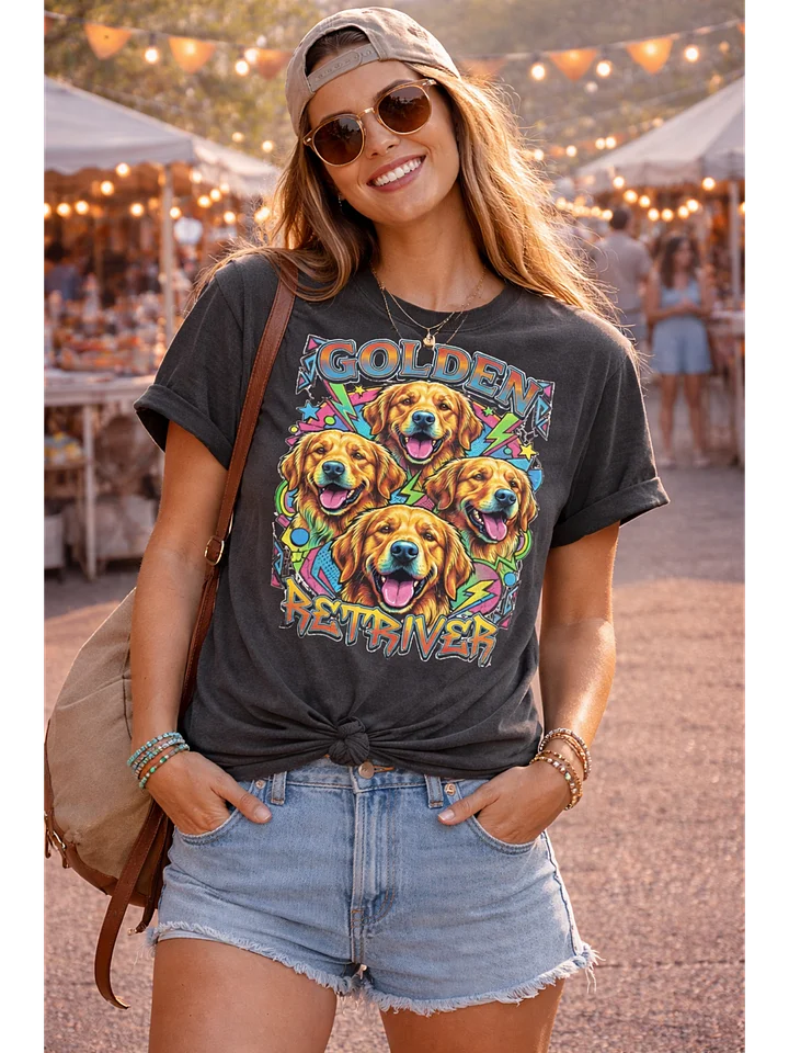 Golden Retriever Comfort Colors T-Shirt – Vintage 90s Retro Dog Lover Shirt product image (1)