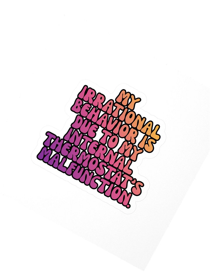 Menopause Chaos Kiss Cut 4"x4" Vinyl Sticker product image (2)