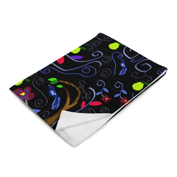 Birds and Scrolls Throw Blanket product image (14)