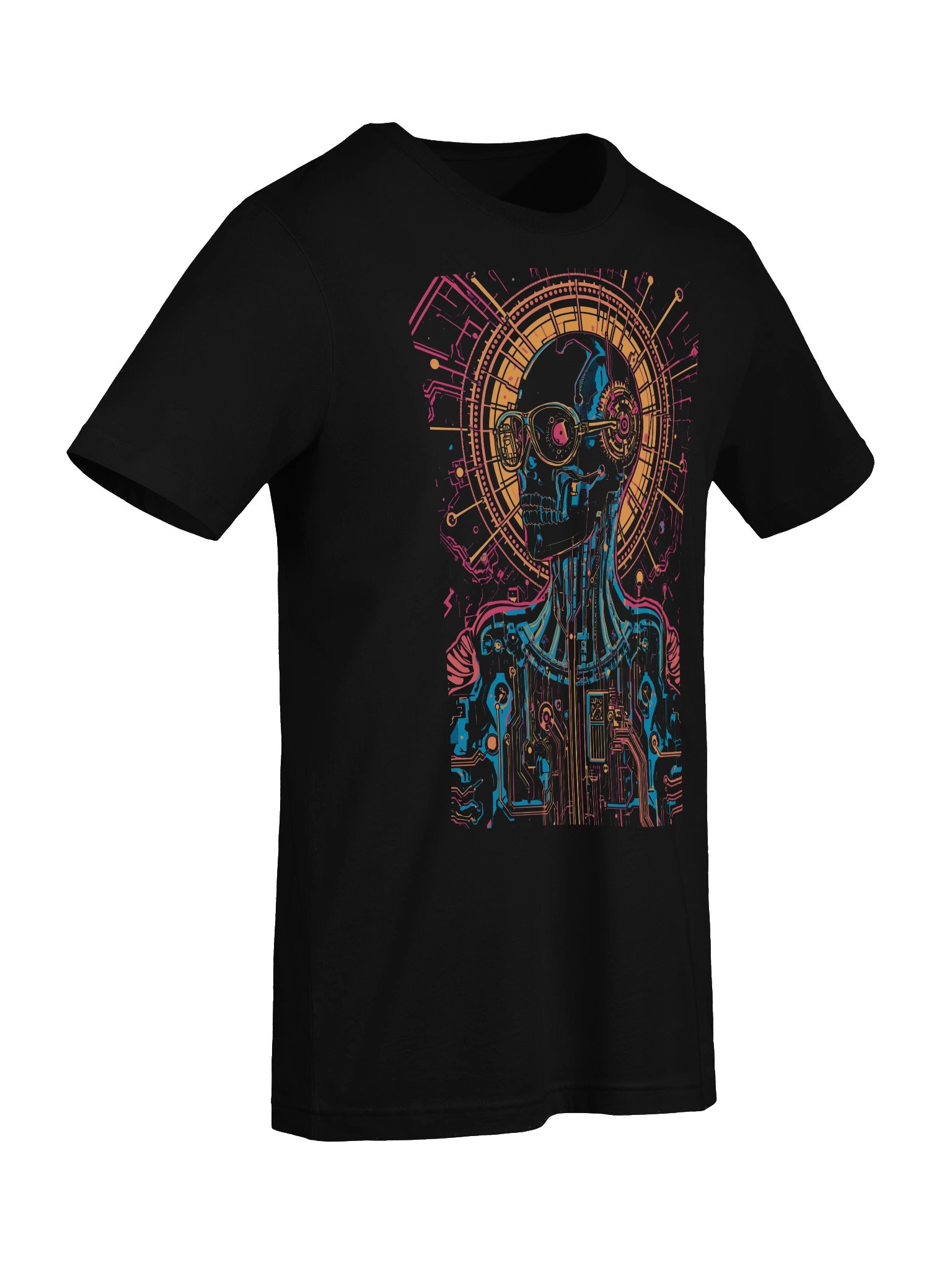Cyberpunk Neon Skull Lightweight T-Shirt product image (2)