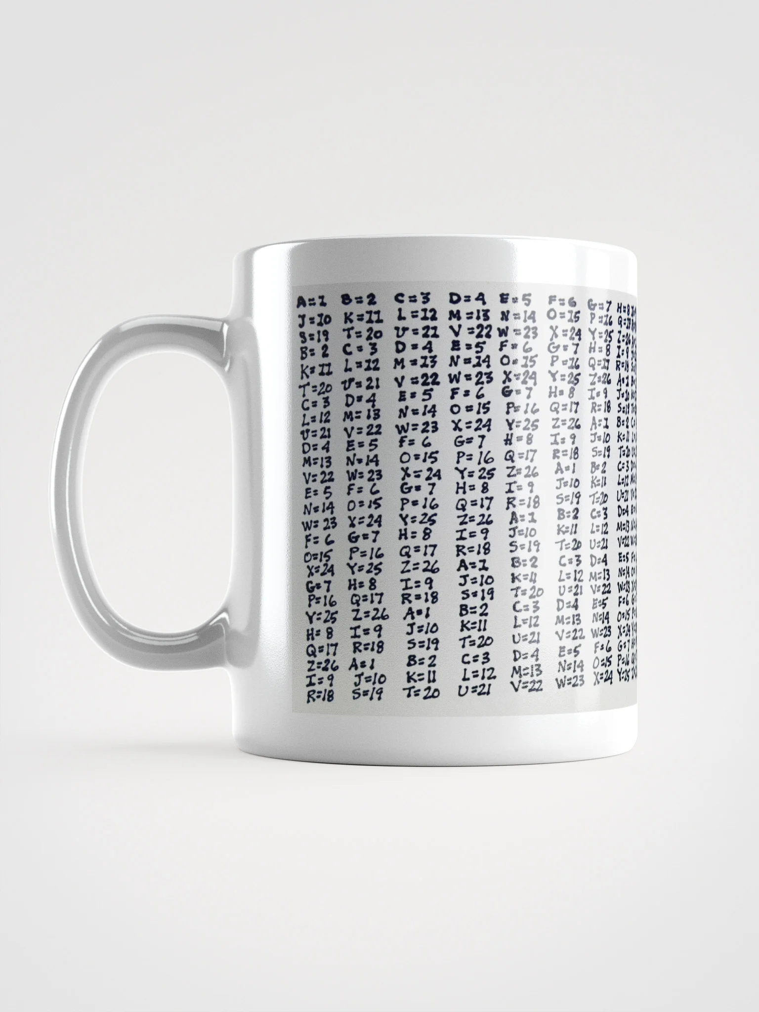 Cipher White Glossy Mug product image (6)
