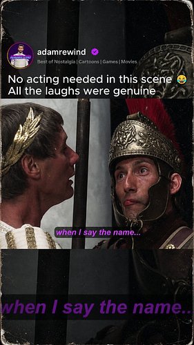 The soldiers in this scene weren't told what he was about to say... And it shows 😆 

Terry Jones deliberately kept the extras...