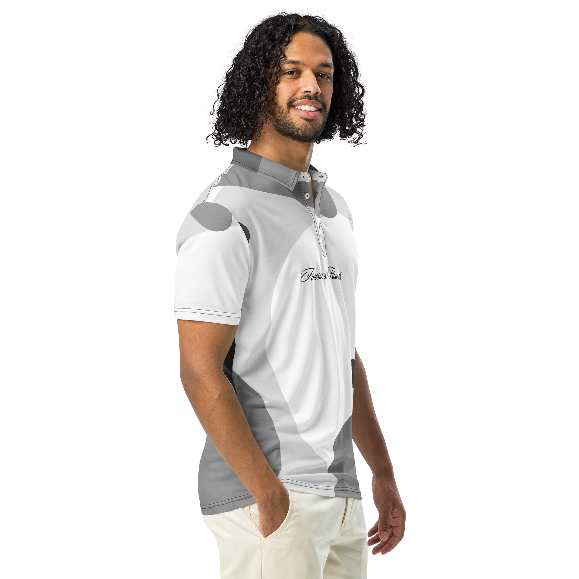 F&F Script Ink Slim Fit Polo Shirt product image (1)