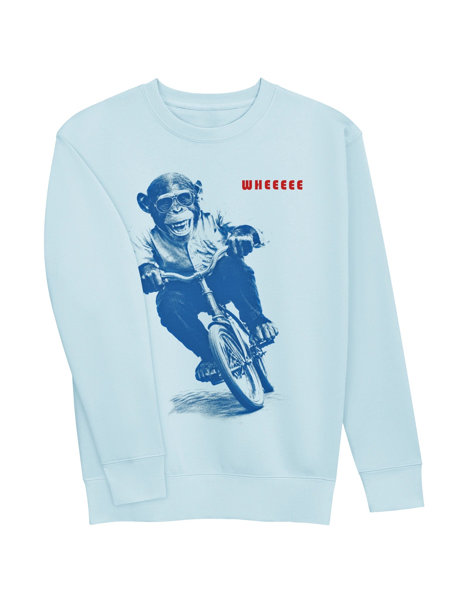 WHEEEEE Chimp Riding Bicycle Premium Sweatshirt product image (51)