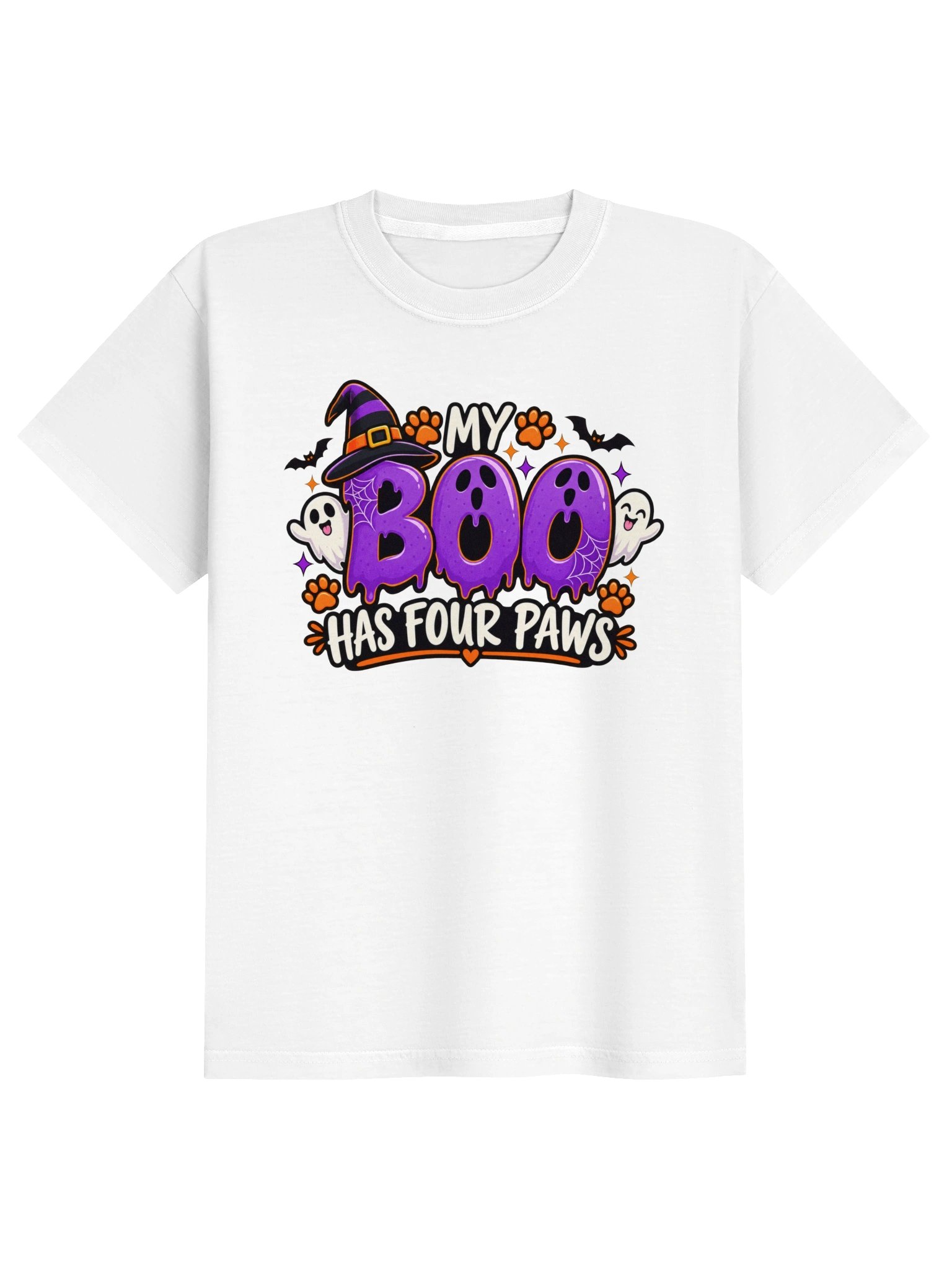 My Boo Has Paws Kids Halloween T-Shirt – Cute Dog Lover Spooky Tee product image (3)