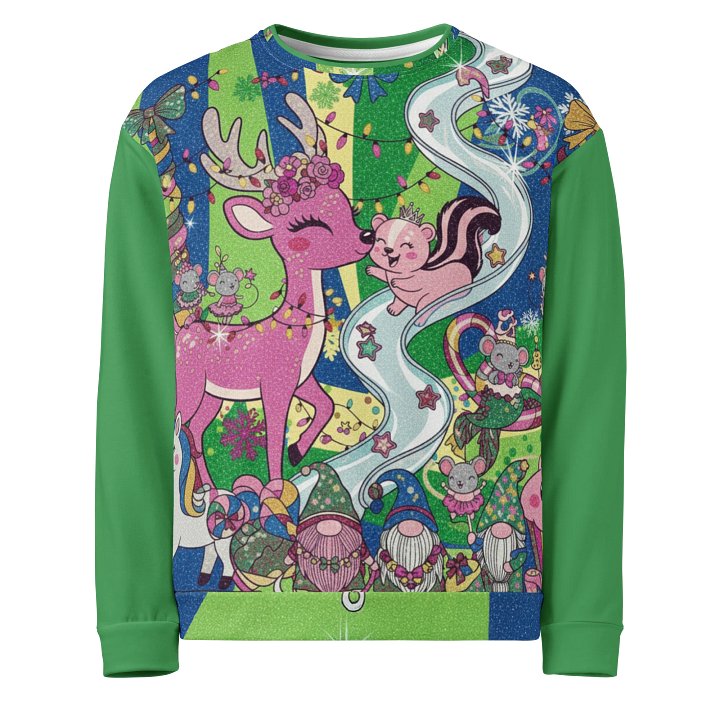Whimsical Deer and Skunk Wonderland Sweatshirt product image (1)
