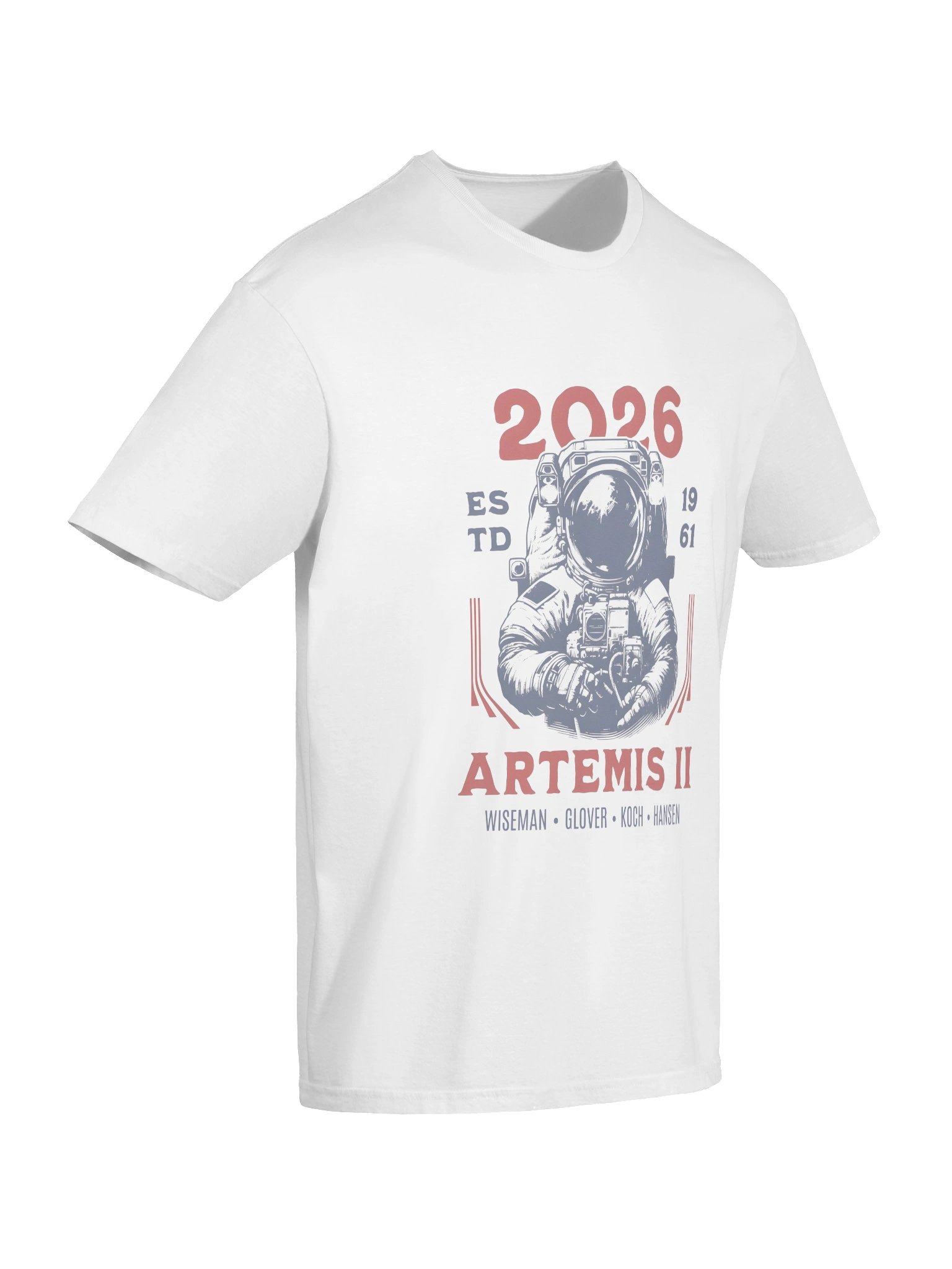 Artemis II 2026 Lunar Mission Crew Retro Graphic Shir product image (7)