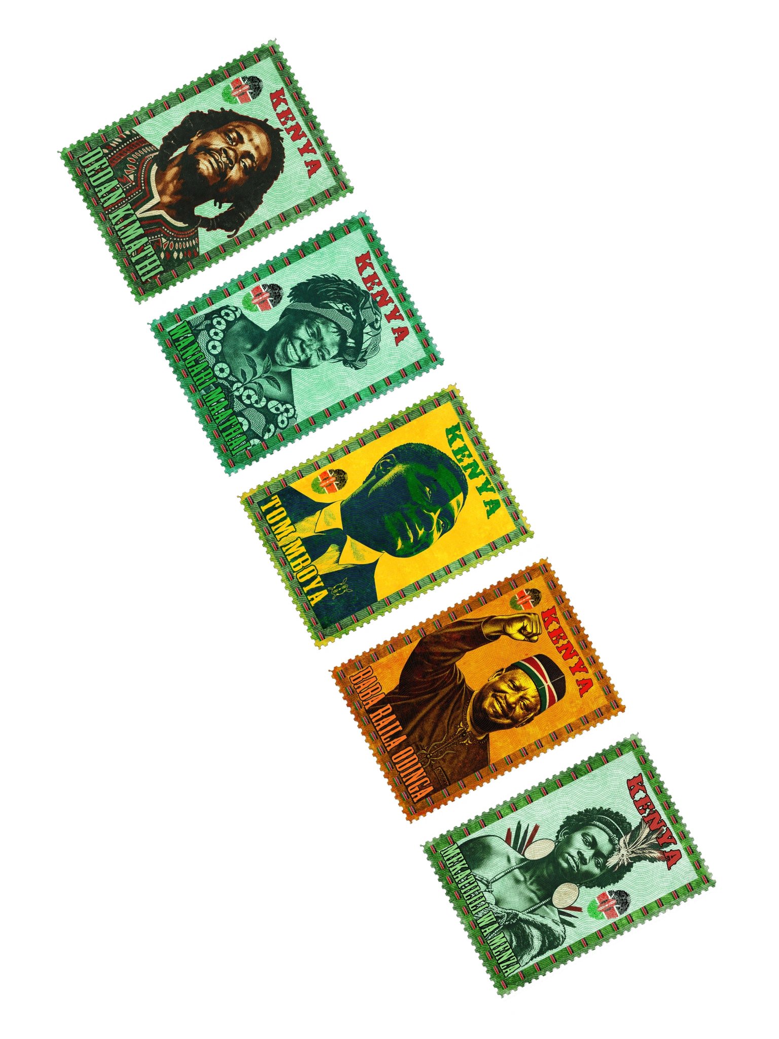Kenya Heroes Vintage Stamp Sticker Set | Mashujaa Day Gift product image (3)