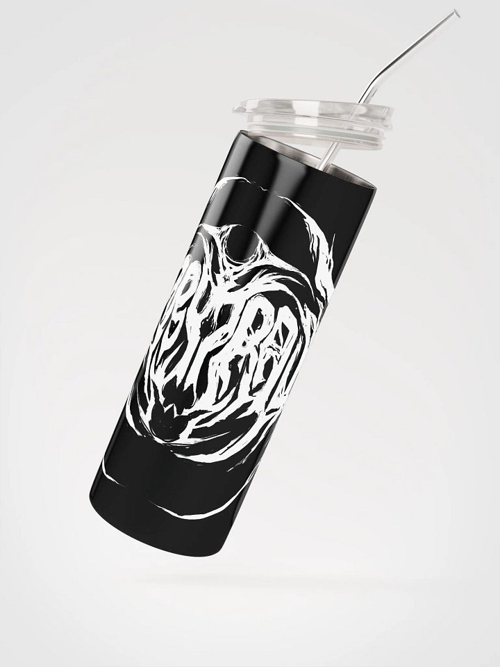 Furry Trash Tumbler - Metal Logo (White on Black) product image (2)