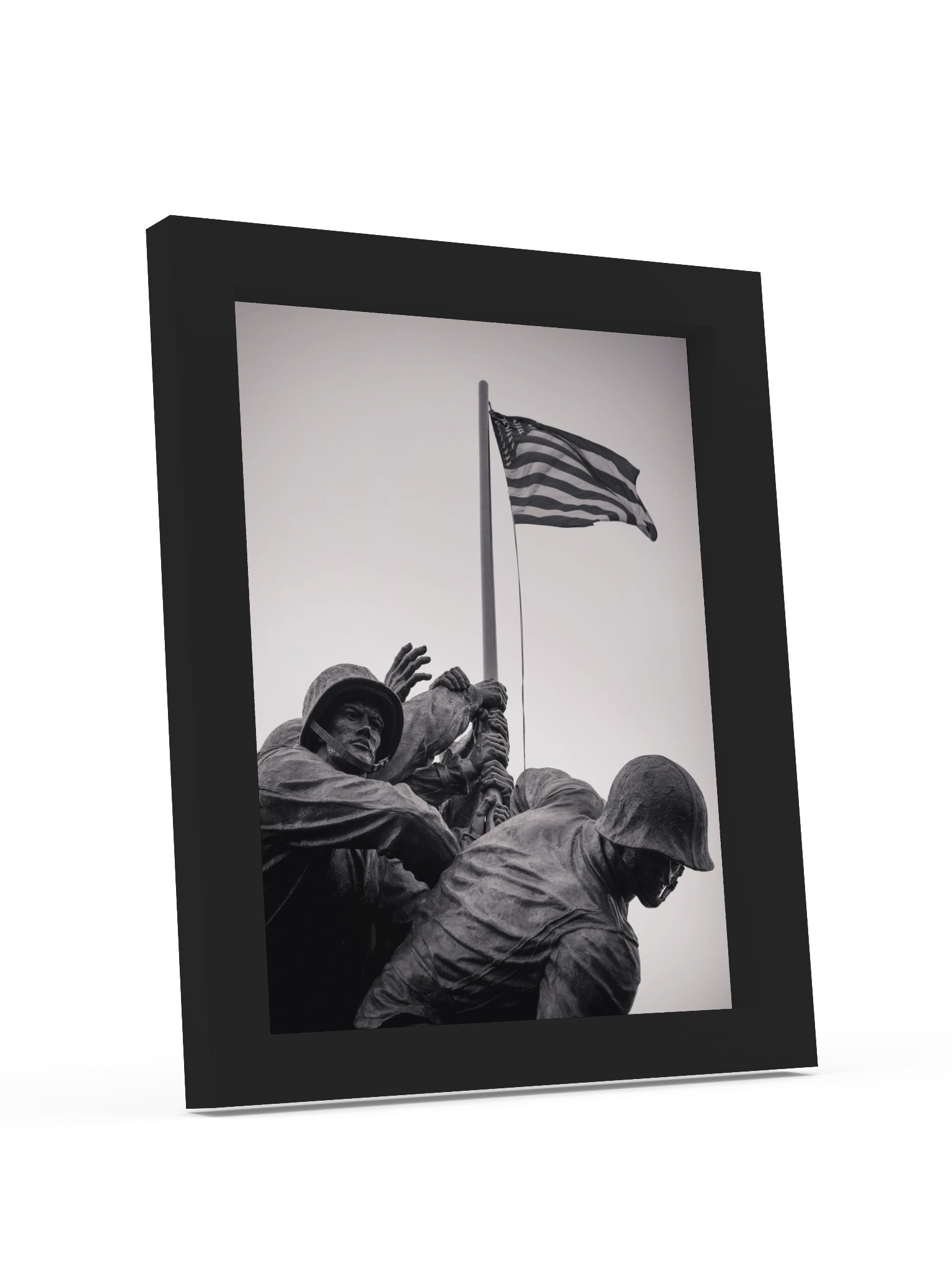 The Weight of Valor – Marine Corps War Memorial Framed Matte Poster product image (4)