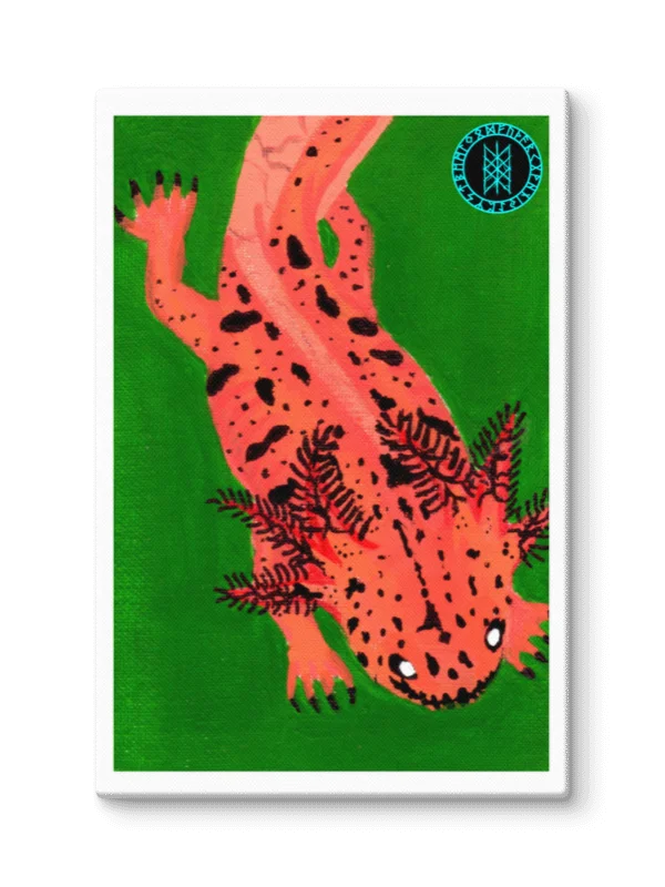 Gone Fission October Spotted Axolotl Canvas Print product image (7)