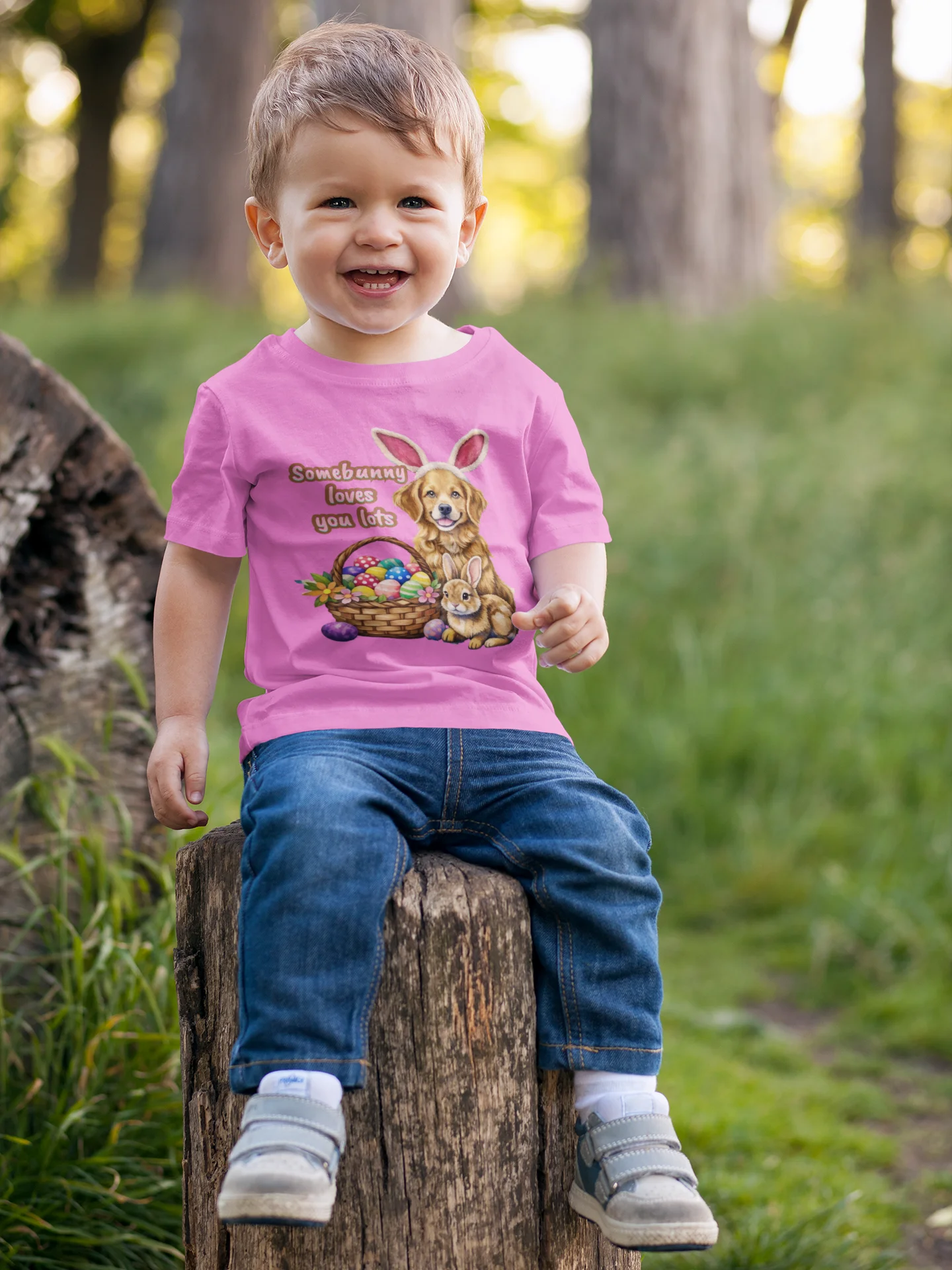Somebunny Loves You Lots Toddler Easter Shirt product image (12)