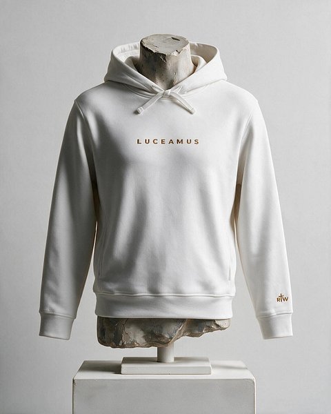 LUCEAMUS ORGANIC-BLEND SIDE-POCKET UNISEX HOODIE