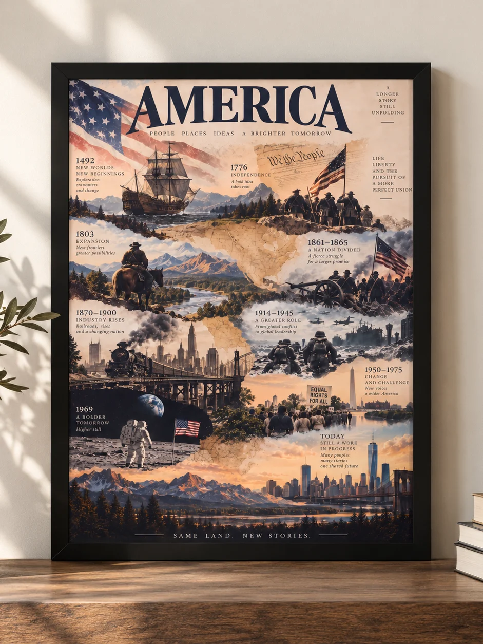 The Story of America: A Visual History Poster product image (1)