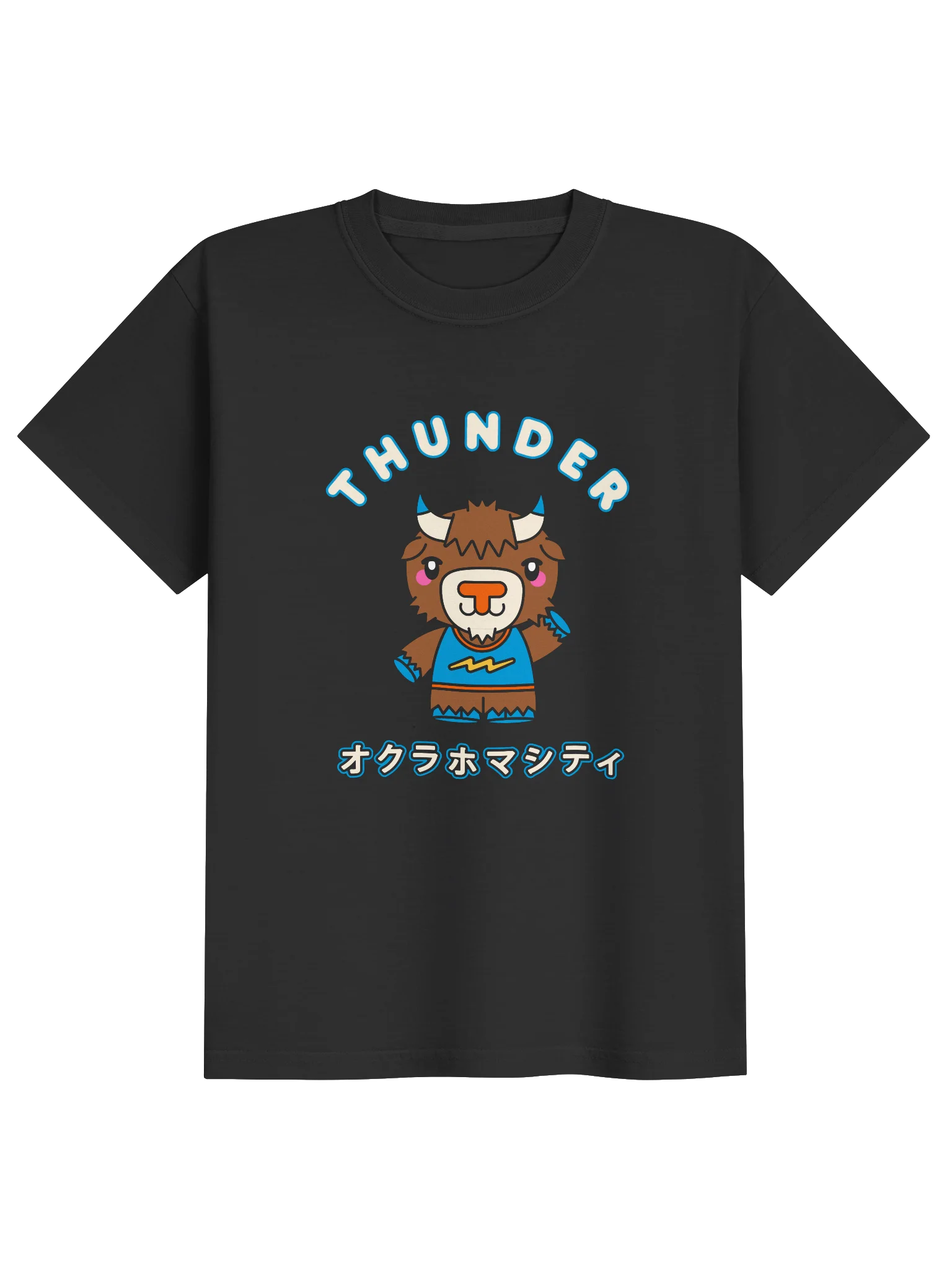 Thunder Basketball Kawaii Youth Tee product image (1)