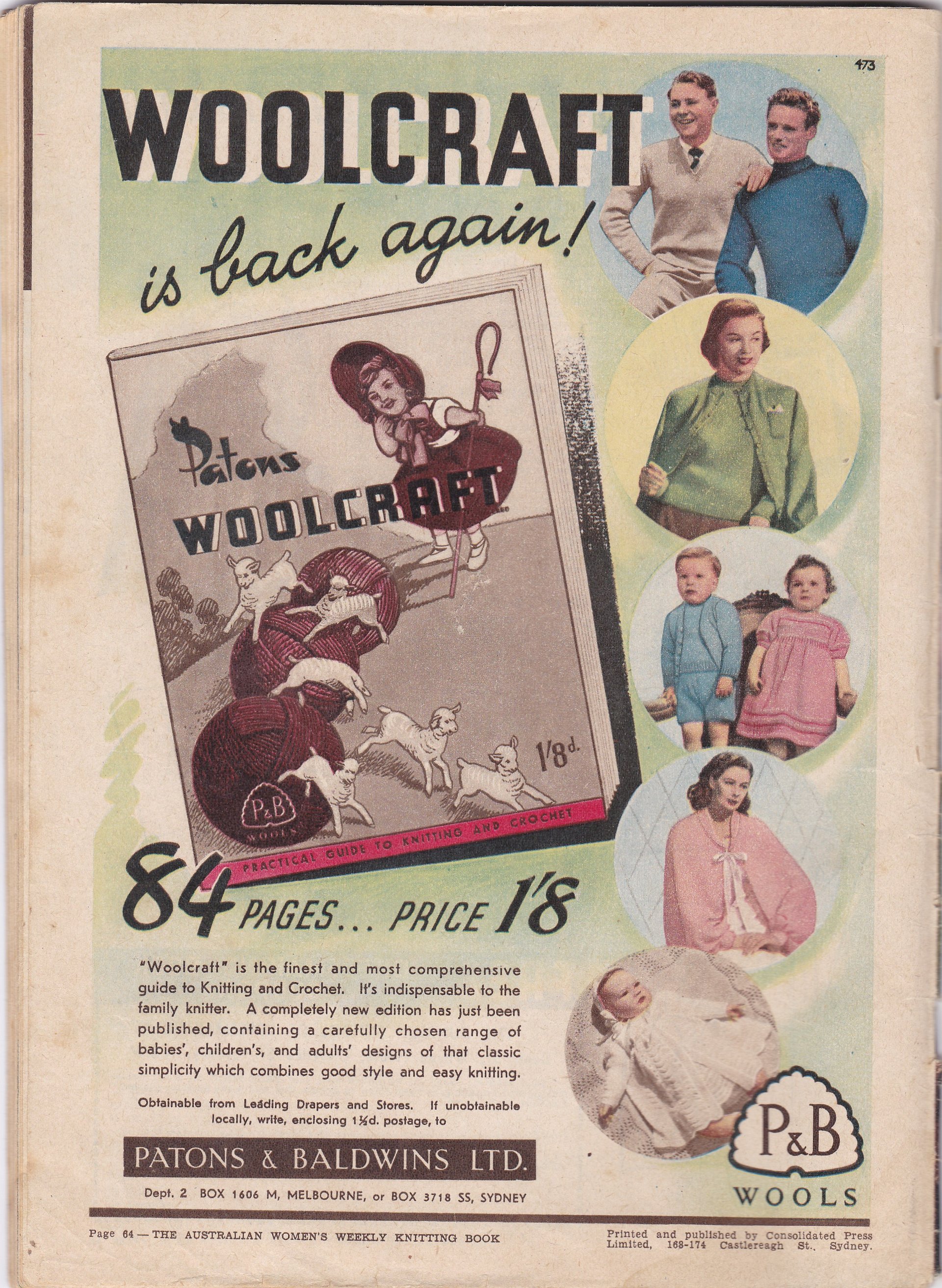 Vintage Australian Women's Weekly Knitting Pattern book product image (8)