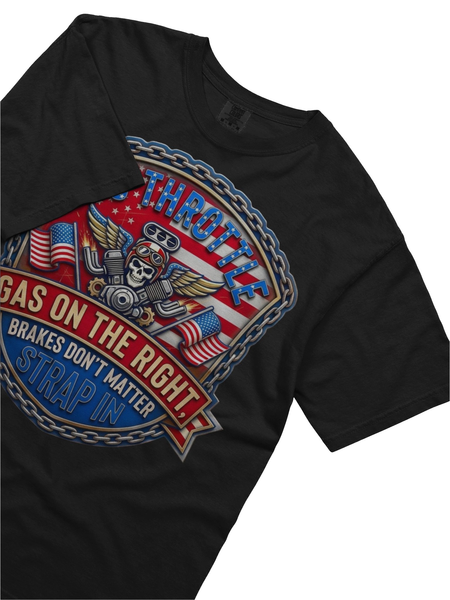 Patriotic Biker Skull T-Shirt product image (46)