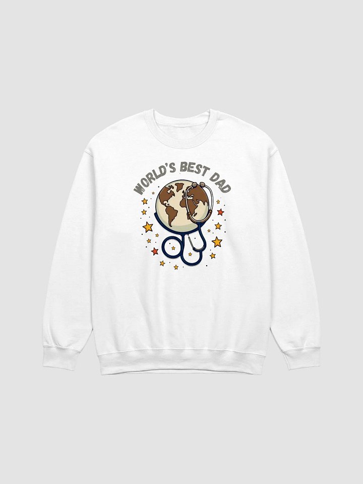 World's Best Dad Globe Stethoscope Sweatshirt product image (1)
