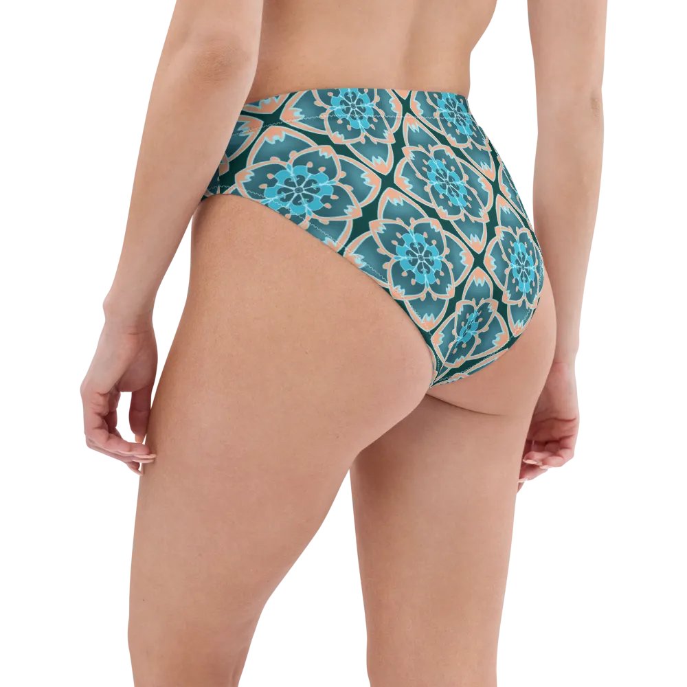 Beautiful Green Pillow Pattern High Waisted Bikini Bottom product image (4)