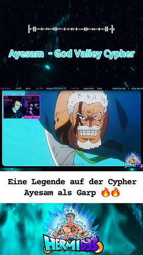Ayesam kommt auf der neuen Anime Rap
One Piece - 