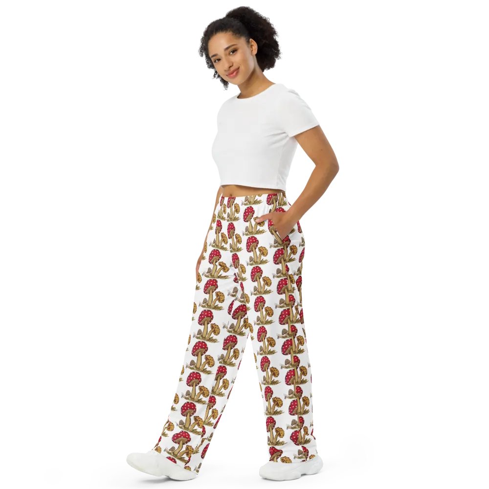 Magic Mushroom Unisex Wide-Leg Pants product image (7)