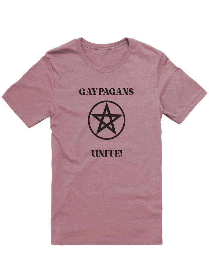 Gay Pagans Unite! Black Font Retro Pride T-Shirt product image (1)