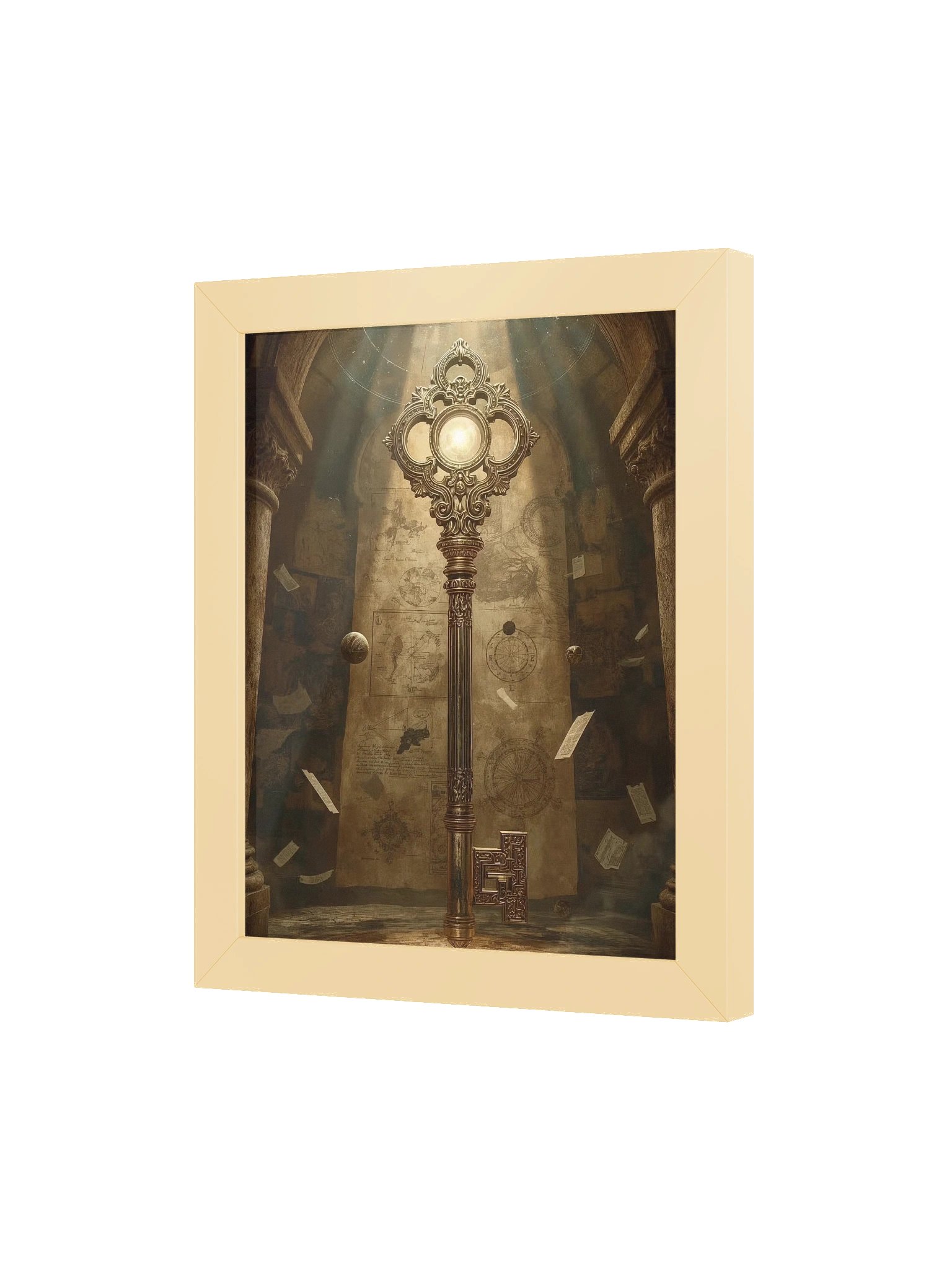 The Gatekeeper’s Key – Eternal Archive | Framed Vertical Poster (Gold Frame) product image (13)