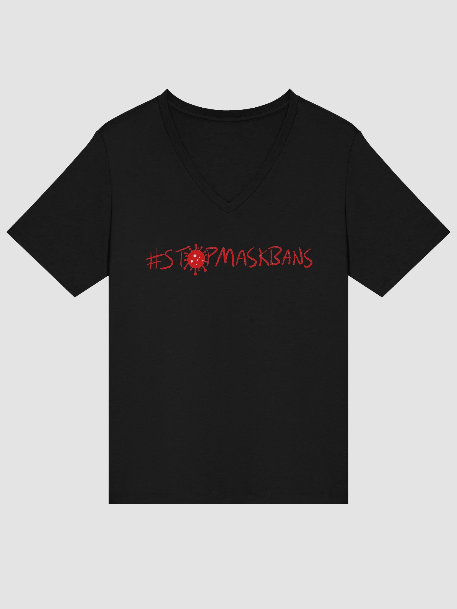 Stop Mask Bans Relaxed V-Neck Tee product image (3)