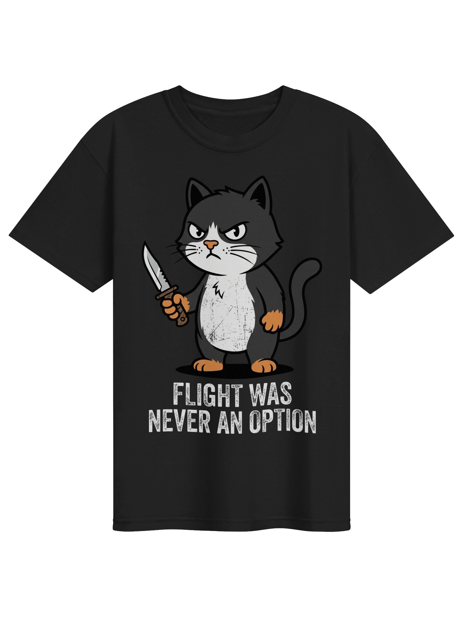 Flight Was Never An Option T-Shirt – Funny Grumpy Cat Tee product image (1)
