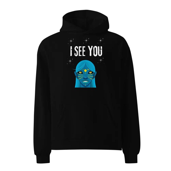 Smiling Blue Alien Premium Hoodie product image (1)
