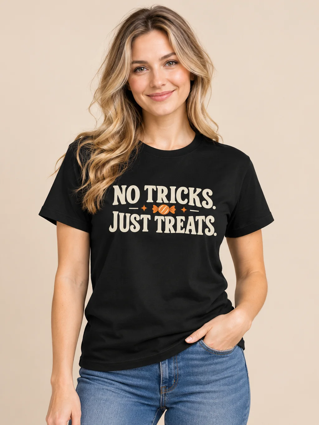 No Tricks Just Treats Halloween Tee product image (1)