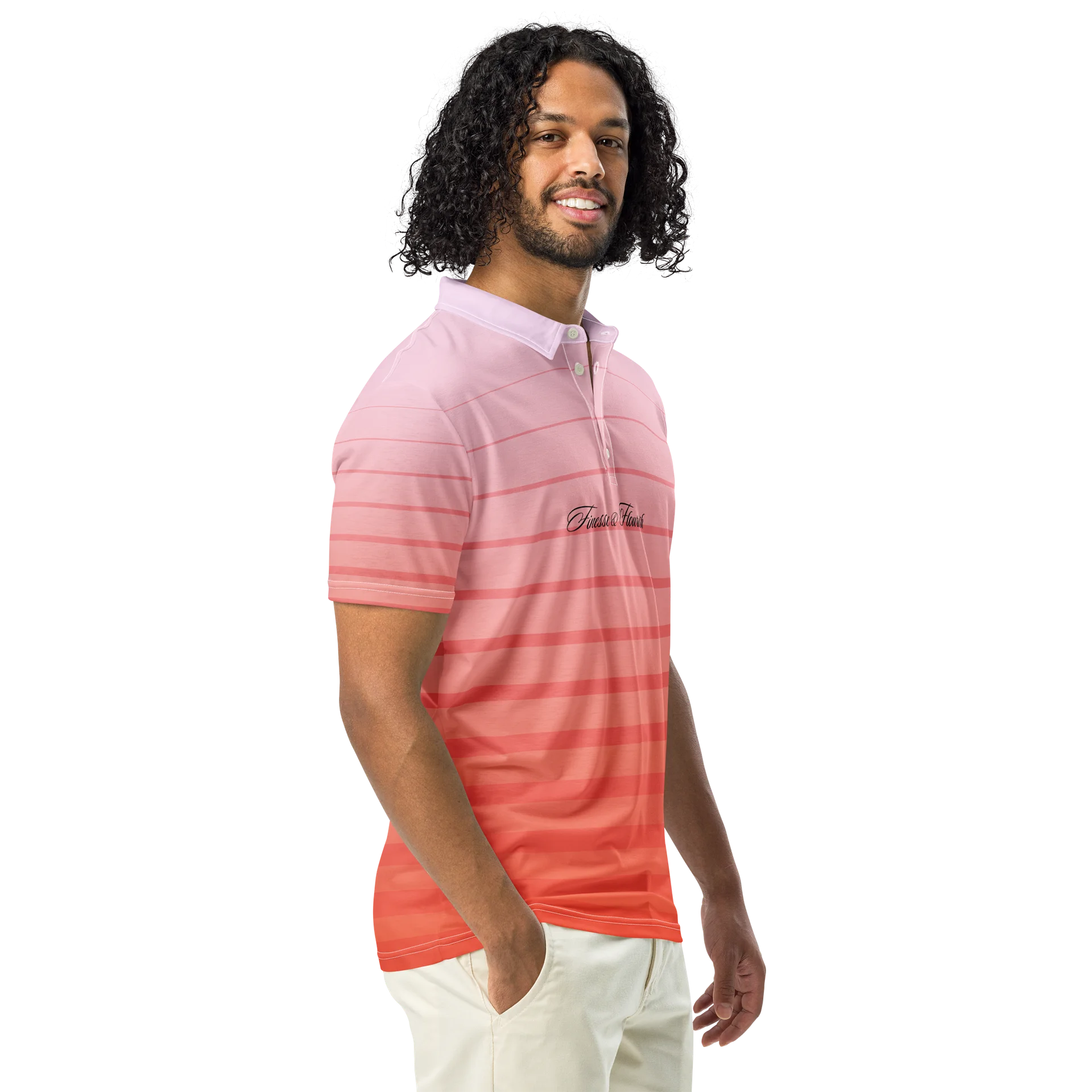 F&F Script Strawberry Lemonade Slim Fit Polo Shirt product image (1)