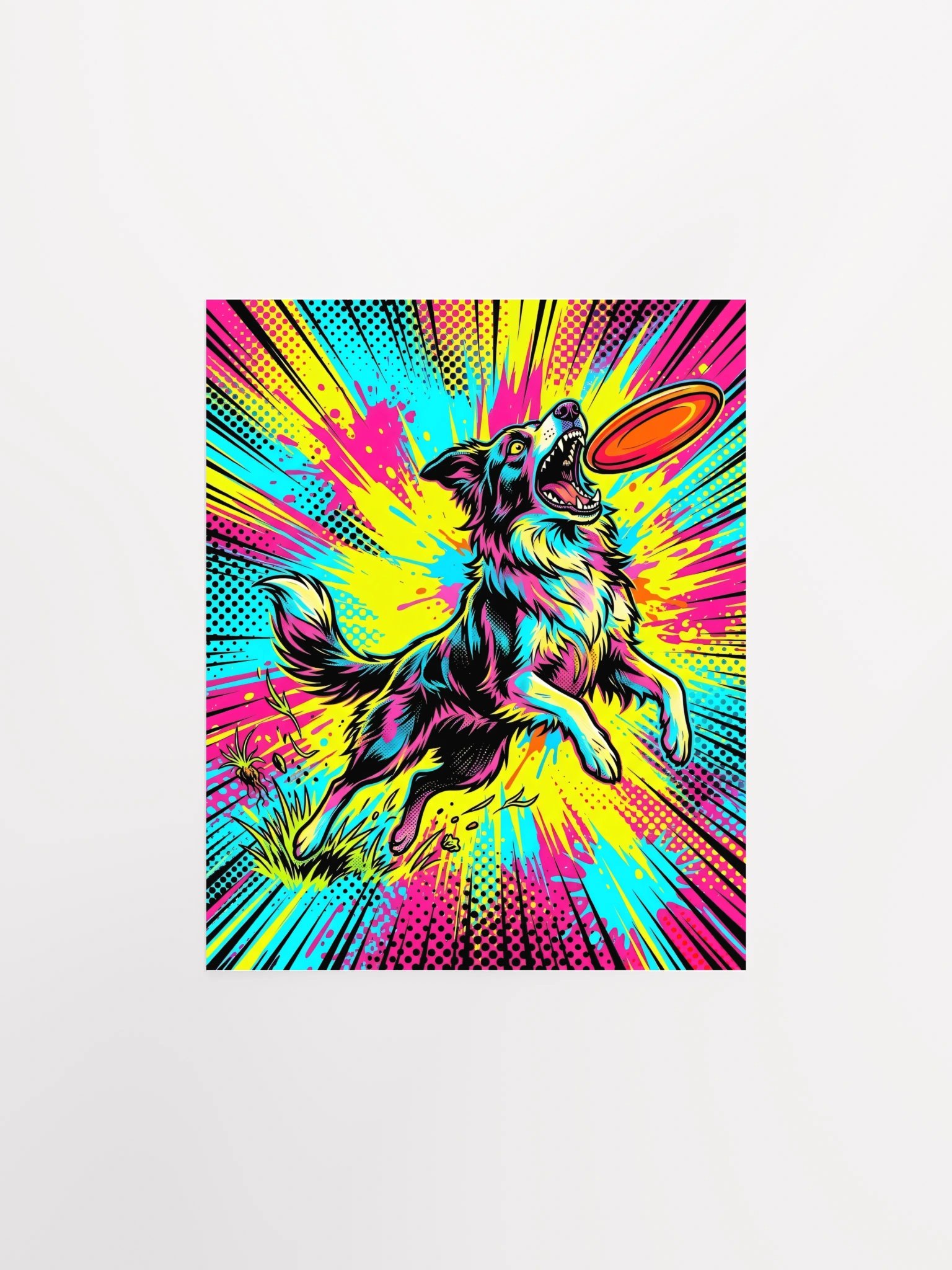 Frisbee Collie Poster product image (25)