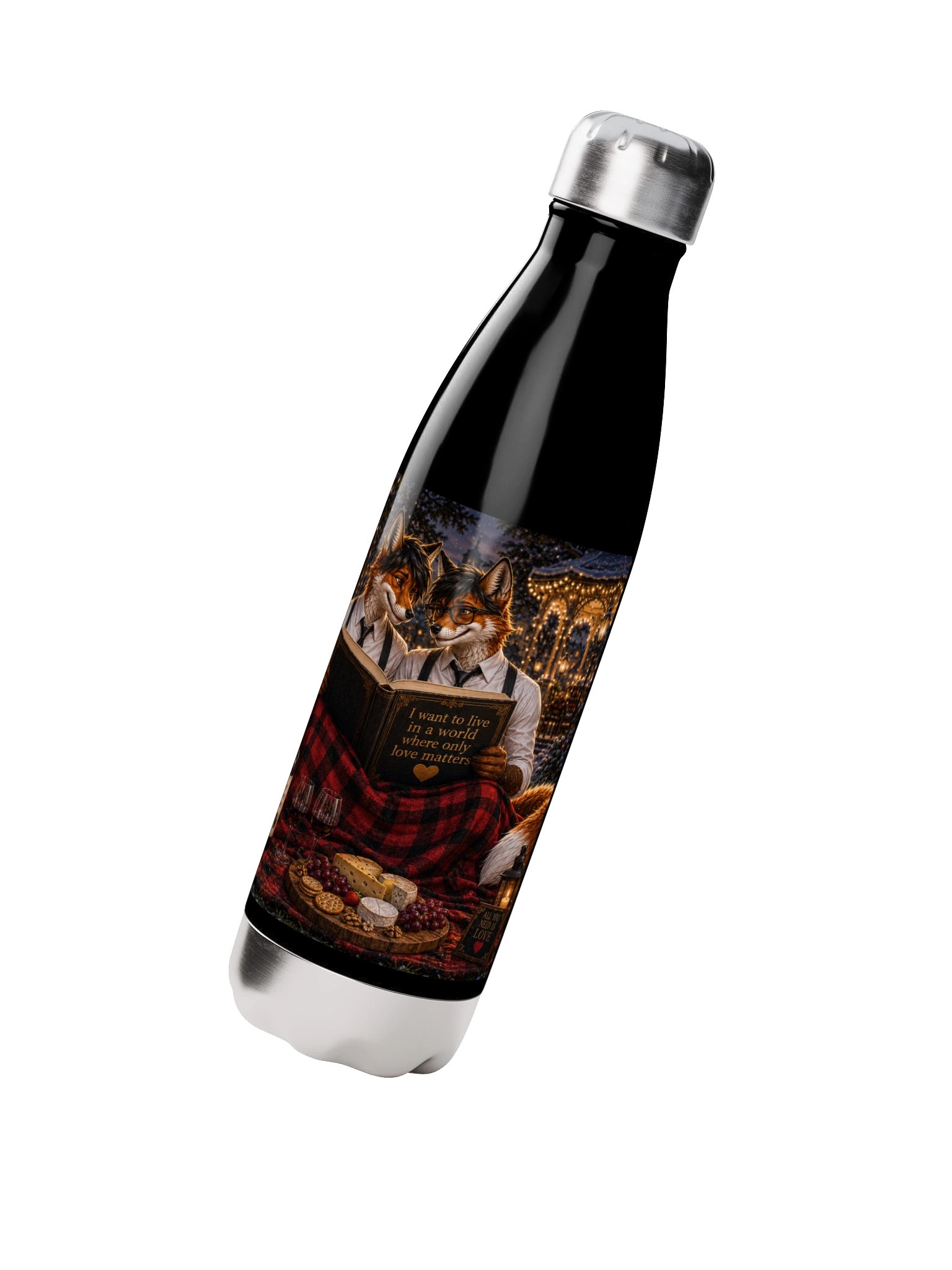 Sam & Oley Love Is Love Water Bottle. product image (2)