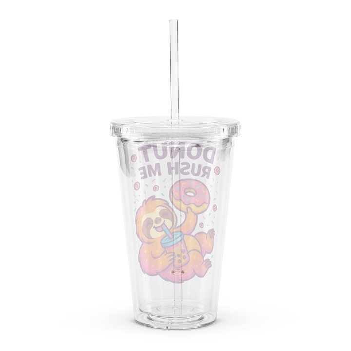 Donut Rush Me – Funny Sloth Tumbler | Sloths Having Snacks Collection product image (2)