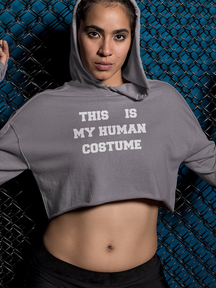Human Costume fleece crop hoodie product image (1)