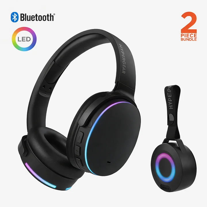 HyperGear Bluetooth LED Headphones & Portable Speaker Bundle product image (2)