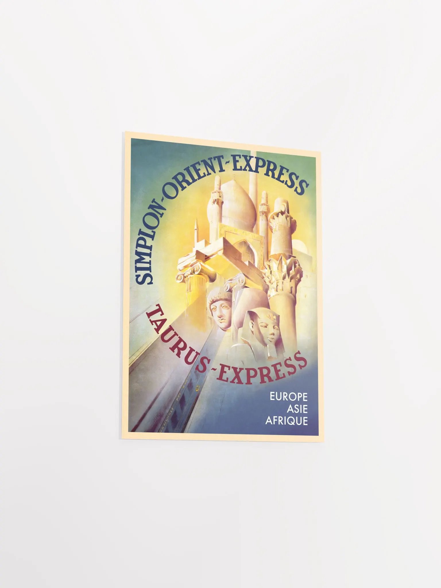 Simplon Orient Express, Taurus Express, Egypt, Turkey — retro vintage travel poster, retro travel art, retro travel wall art product image (8)