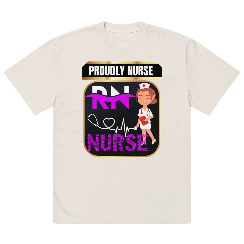 Proudly Nurse Oversized Faded T-Shirt product image (31)
