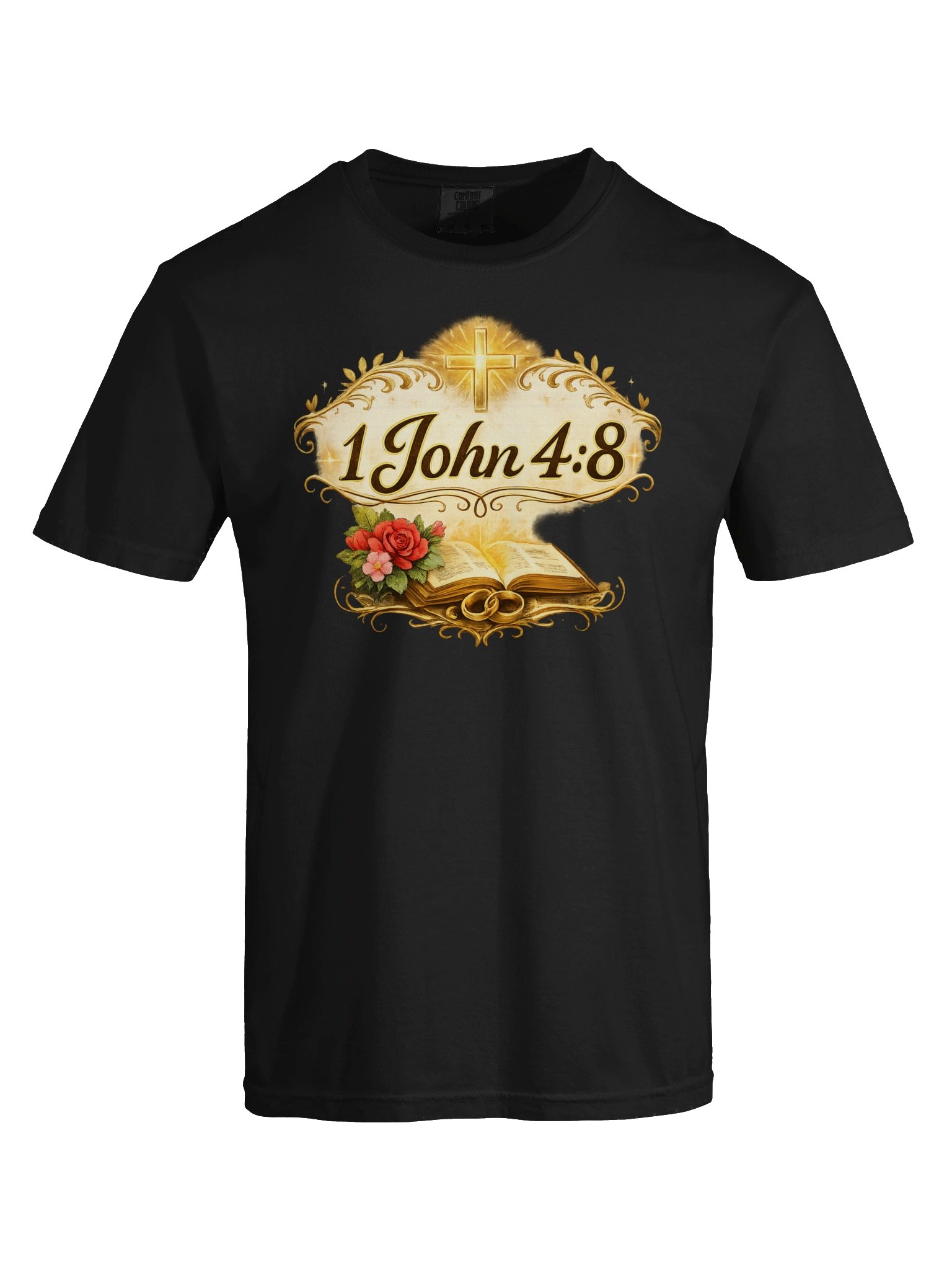 1 John 4:8 Bible Verse Christian Scripture Minimalist Faith Graphic T-Shirt | Kingdom Life Co. product image (6)