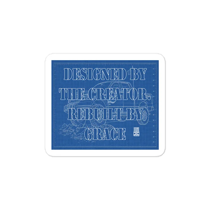 Rebuilt by Grace Blueprint SUV Decal product image (1)