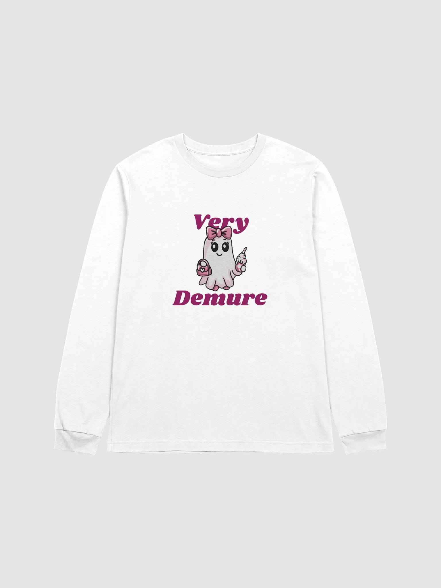 Very Demure Cute Ghost Supersoft Long Sleeve Slimmer Fit Shirt product image (1)