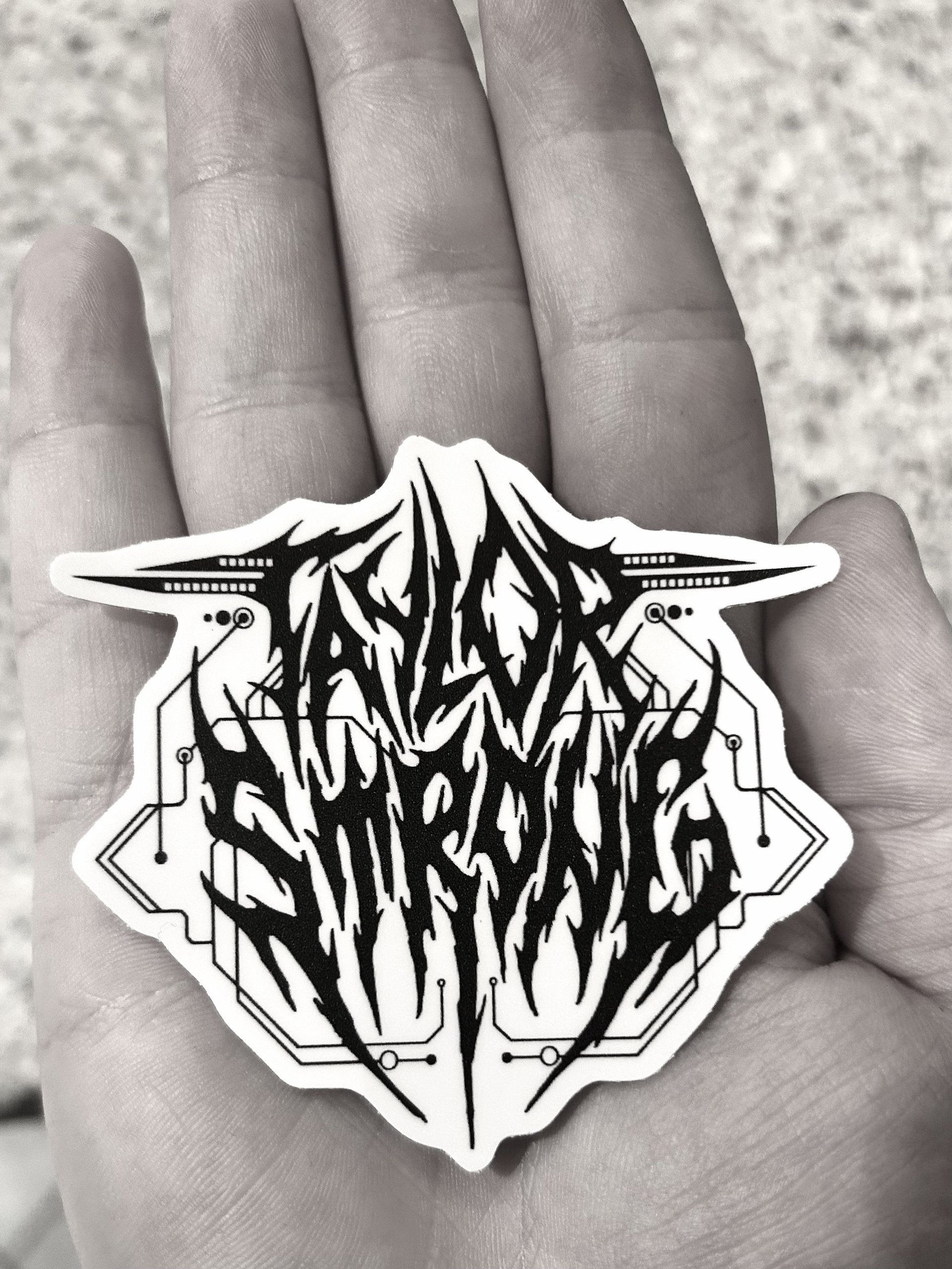 Taylor Strong Black Logo 3” Vinyl Sticker product image (1)